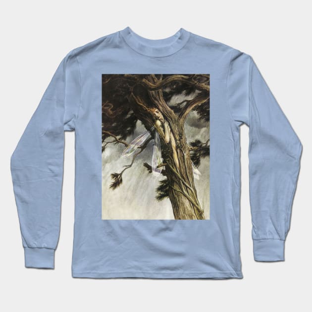 Ariel in the Cloven Pine - The Tempest, Paul Vincent Woodroffe Long Sleeve T-Shirt by forgottenbeauty